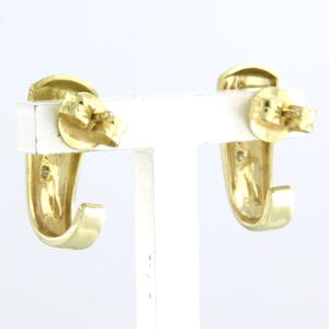 BWG gele oorbellen met single cut geslepen diamant 0,03ct - F/G - VS/SI kopen? Bied vanaf 65!