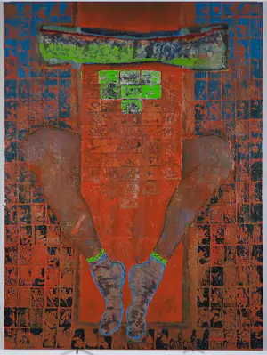 Annette van Roosmalen - Gemengde techniek op doek, Vasthoudend (Groot) kopen? Bied vanaf 20!