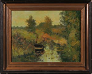 Roelof Wildeboer - Olieverf op paneel, Maarseveen - Ingelijst kopen? Bied vanaf 50!