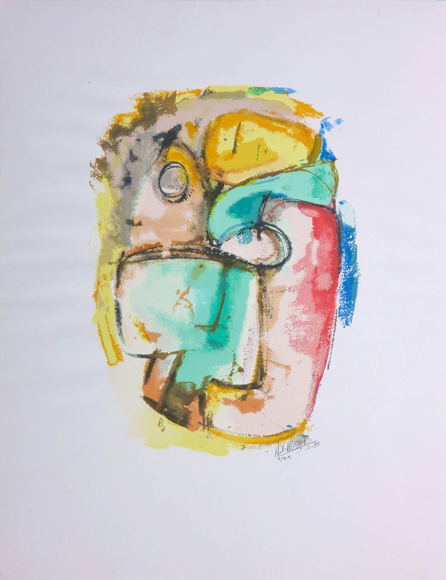 Fons Schobbers - Zeefdruk, Zonder titel kopen? Bied vanaf 50!