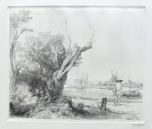 Rembrandt van Rijn - De Omval, ets kopen? Bied vanaf 75!