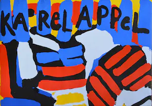 Karel Appel - Tentoonstellingsaffiche Esbjerg Kunstpavillon kopen? Bied vanaf 50!