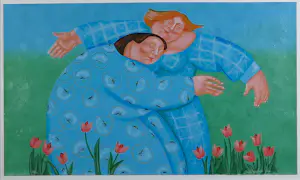 Ada Breedveld - Zeefdruk, Zonder titel - Ingelijst kopen? Bied vanaf 50!