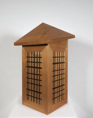 Karen Oude Alink - Handgemaakt kistje van notenhout met geometrisch patroon kopen? Bied vanaf 100!