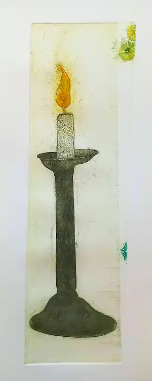 Eduard Flor - Kandelaar, aquatint ets verkauft für € 50!