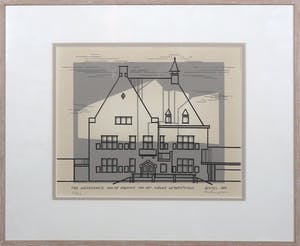 Cor Knops - Zeefdruk, Ter gelegenheid van het Nieuwe Gemeentehuis kopen? Bied vanaf 1!