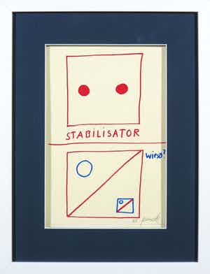 A.R. Penck - Zeldzame, handgesigneerde litho, Stabilisator verkocht voor € 1!