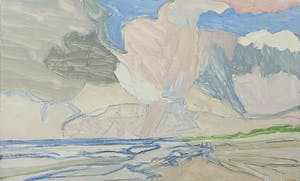 Paul Overhaus - Acryl op board, Zeelandschap- Ingelijst kopen? Bied vanaf 50!