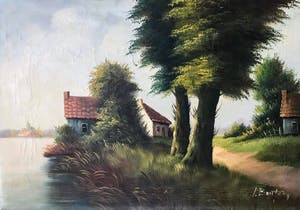 Niet of onleesbaar gesigneerd - Vlaams landschap? kopen? Bied vanaf 1!