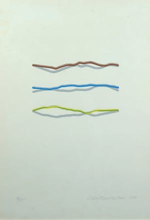 Lode Pemmelaar - Zeefdruk, Drie stukken schakeldraad kopen? Bied vanaf 1!