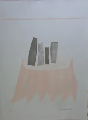 Klaas Gubbels - TYPISCHE FIGURATIE / KLEURLITHO / 76x56cm / SIG / 1977 kopen? Bied vanaf 1!