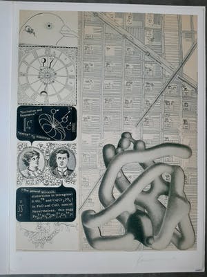 Panamarenko - General Spinaxis, Litho en Collage 2003, handgesigneerd met certificaat kopen? Bied vanaf 799!