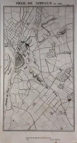 Ambroise Tardieu - Siège de Nimegue en 1794. Belegeringskaart verkauft für € 25!