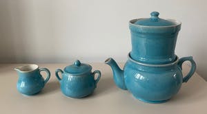 Faience de Thulin - Art Deco Cafetierre + suikerpot en roomkan kopen? Bied vanaf 1!