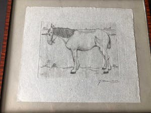 Jan Mankes - ets Paard - 1917 kopen? Bied vanaf 450!