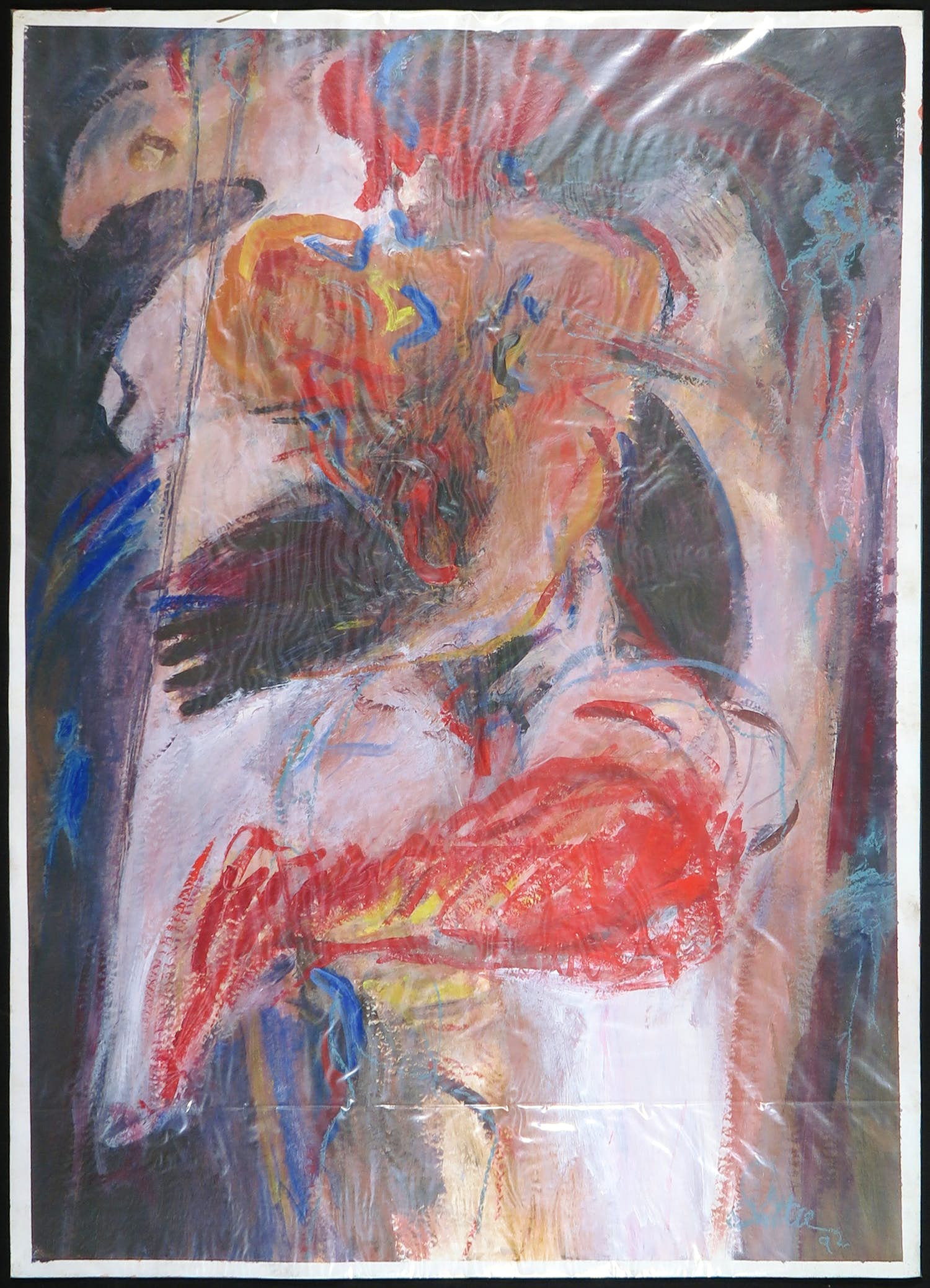 Franscz Witte - Gemengde techniek op papier, Rustende krijger (Groot) kopen? Bied vanaf 1!