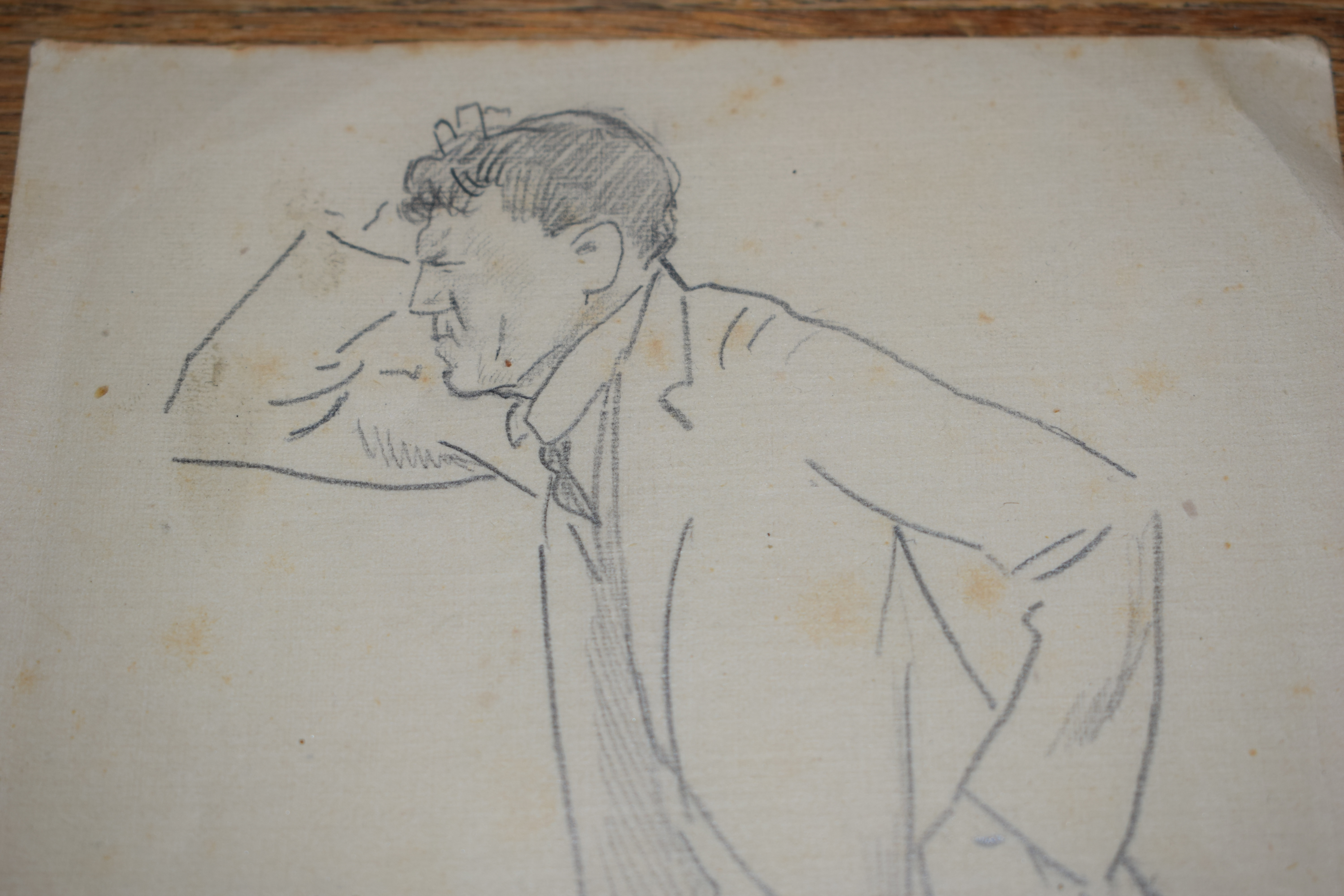 Willy Sluiter - Tekening turende man kopen? Bied vanaf 90!