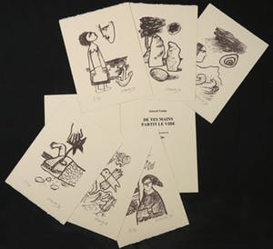 Corneille - Portfolio met originele tekening, De tes main partit le vide kopen? Bied vanaf 1!