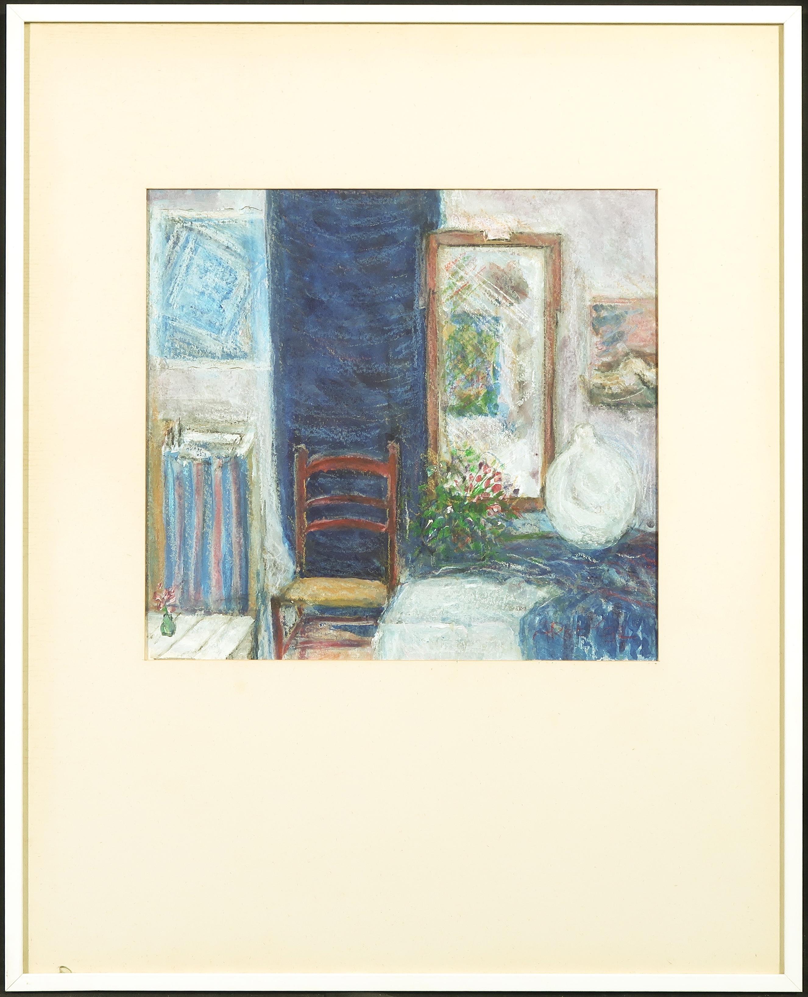 Niet of onleesbaar gesigneerd - Gouache, Interieur - Ingelijst kopen? Bied vanaf 1!