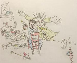 Henk Visch - 3e persoon voltooid toekomend - gesigneerde ets kopen? Bied vanaf 75!