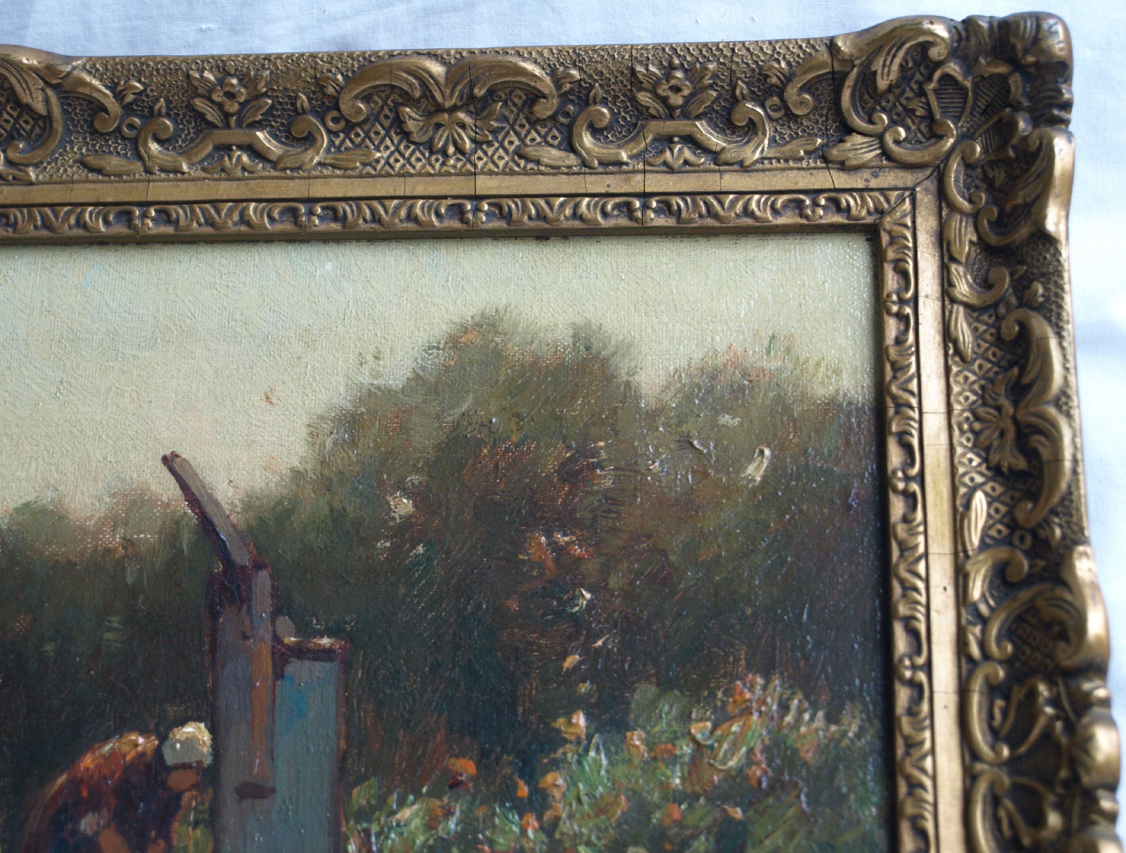 Jan Simon Knikker (sr.) - onder pseudoniem H. Endlich, Boerenerf – gesigneerd & ingelijst kopen? Bied vanaf 1!