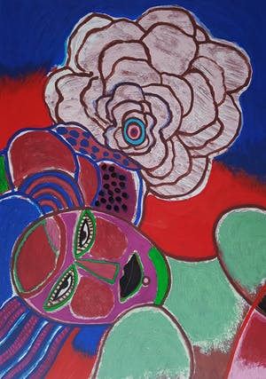 Corneille - Laatste keer!: Mounira a la fleur, zeefdruk 118/200, gesigneerd kopen? Bied vanaf 275!