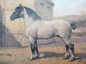 Otto Eerelman - Chromolithografie, Het Bretagner paard, kaufen? Bieten Sie von 60!