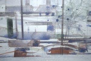 Niet of onleesbaar gesigneerd - Zandhoek Amsterdam 1996 - (architecten)tekening met aquarel kopen? Bied vanaf 10!