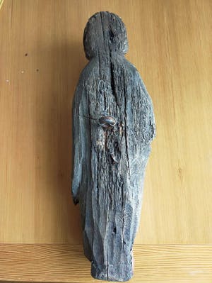Curiosa - Heiligenfiguur, eikenhout - restant beschildering kopen? Bied vanaf 1!
