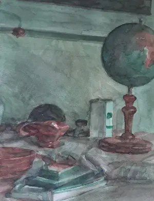 Jan Loots - Stilleven met globe kopen? Bied vanaf 250!