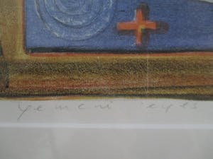 Lon Buttstedt - Grote ingelijste litho "Yemeni eyes make salt water" perfect ingelijst kopen? Bied vanaf 70!