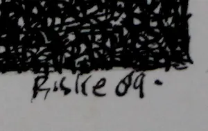 Jan Riske - Pentekening - 1989 kopen? Bied vanaf 79!