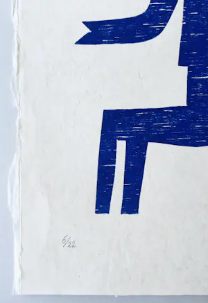 Klaas Gubbels - houtdruk 'Zijwaarts ’ - 2022 kopen? Bied vanaf 385!