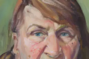 Johannes Duwe - Olieverf op doek, Carolien zittend - Ingelijst (Zeer groot) kopen? Bied vanaf 100!
