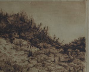 Johan D. Scherft - Ets , “Duinpunt” – gesigneerd – ca 1940 kopen? Bied vanaf 10!