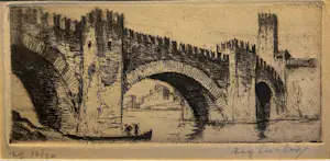 Eugene Lucker - Met Lücker naar Italië - drie etsen kopen? Bied vanaf 35!