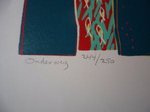 Diana van Hal - gesigneerde linosnede - Onderweg kopen? Bied vanaf 30!