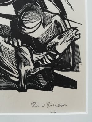 Ru van Rossem - Houtsnede kopen? Bied vanaf 35!