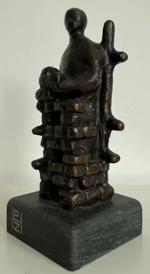 Brons (Onbekend) - bronzen sculptuur | 'Zittende man' kopen? Bied vanaf 20!