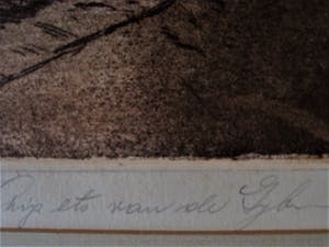 Niet of onleesbaar gesigneerd - Mooie gesigneerde vooroorlogse Ets van Leeuwarden Friesland kopen? Bied vanaf 1!