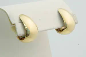 64 - massief 18Krt paar geel gouden en glanzend gepolijste "klap creolen" kopen? Bied vanaf 350!