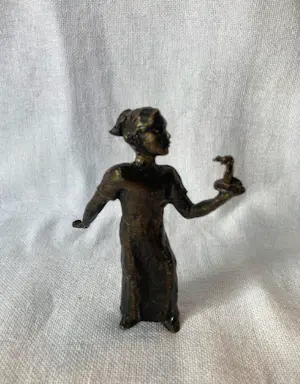 Corry Ammerlaan - Bronze beeld “Meisje met blaker” door Corry Ammerlaan kopen? Bied vanaf 35!