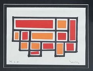 Siep van den Berg - Collage in rood en oranje kopen? Bied vanaf 110!
