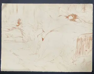 Henri de Toulouse-Lautrec - Le gommeux -Femme en corset, Conquete de passage kaufen? Bieten Sie von 80!