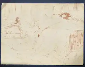 Henri de Toulouse-Lautrec - Le gommeux -Femme en corset, Conquete de passage vendu pour 80€ !