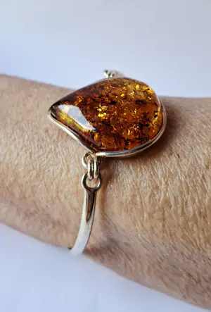 nieuwe Ambachtelijke prachtige amber  sterling zilveren armband kopen? Bied vanaf 120!