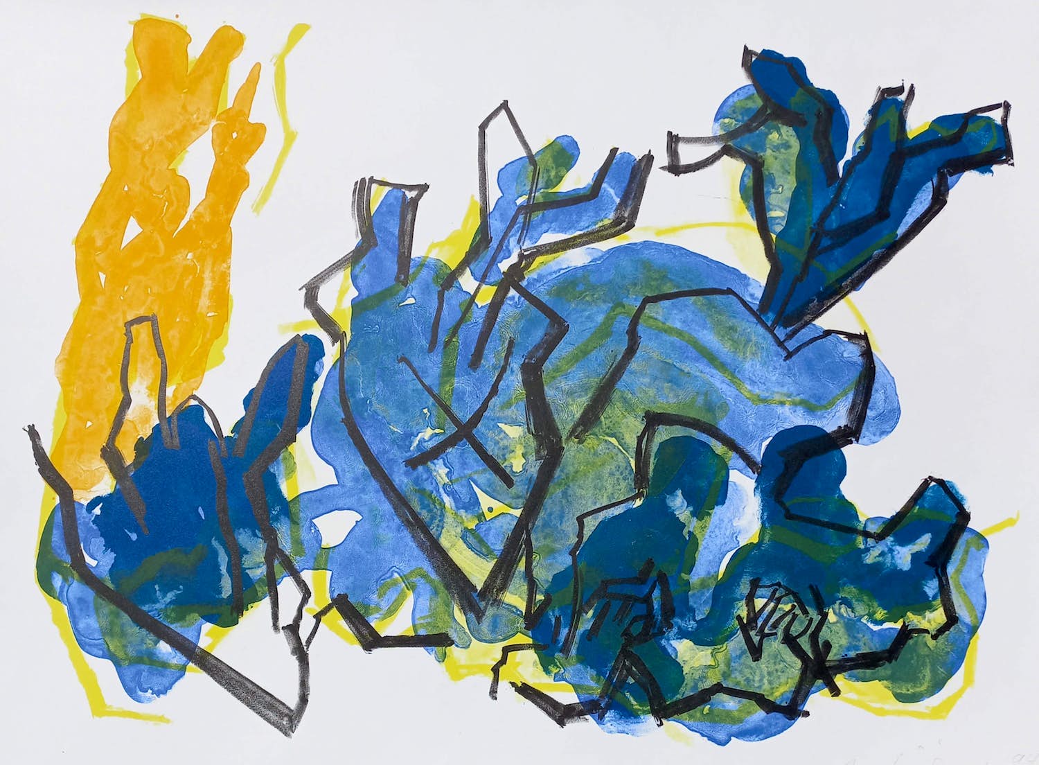 Jan Sierhuis - Figuren, zeefdruk kopen? Bied vanaf 60!