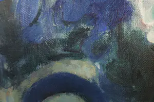 Pieter Fraterman - Olieverf op doek, Stilleven met bloemenvaas en vruchten - Ingelijst kopen? Bied vanaf 100!