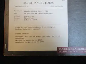 Willem Hekking Jr. - St. Janskerk te 's-Hertogenbosch kopen? Bied vanaf 20!