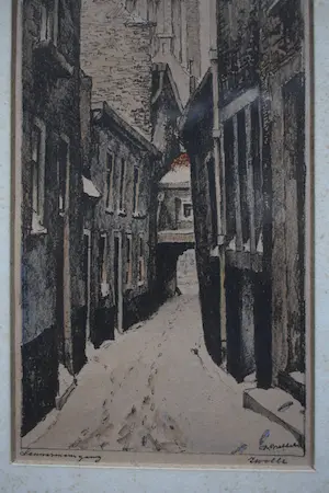 Bob Brobbel - Besneeuwde Lauwersmangang te Zwolle kopen? Bied vanaf 19!